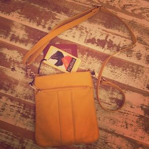 Crossbody leather purse